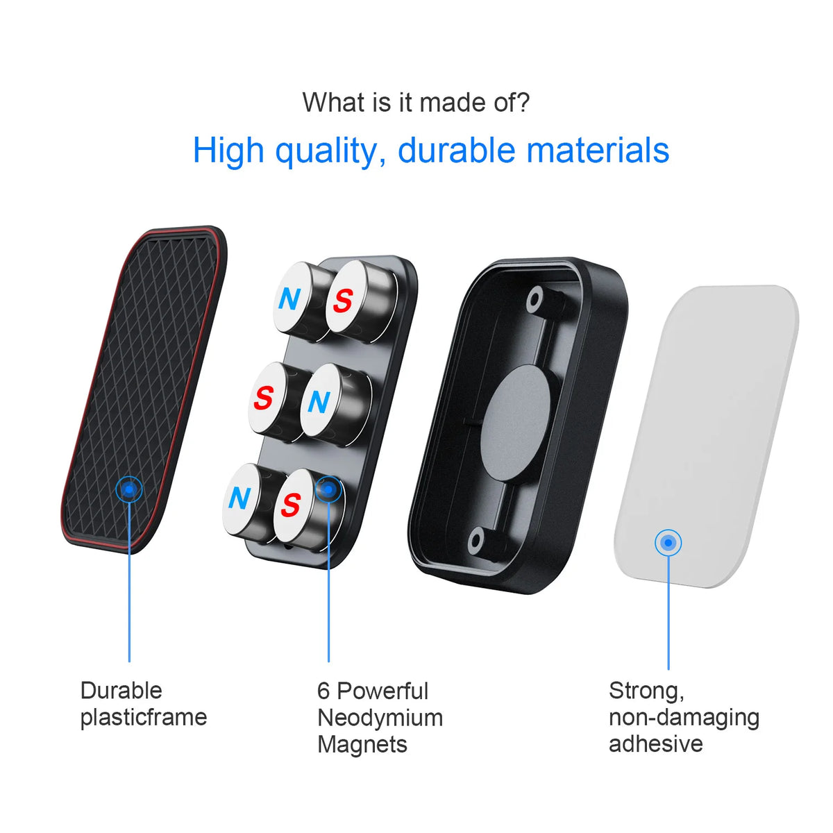 Magnetic Car Phone Mount - Universal Dashboard Holder