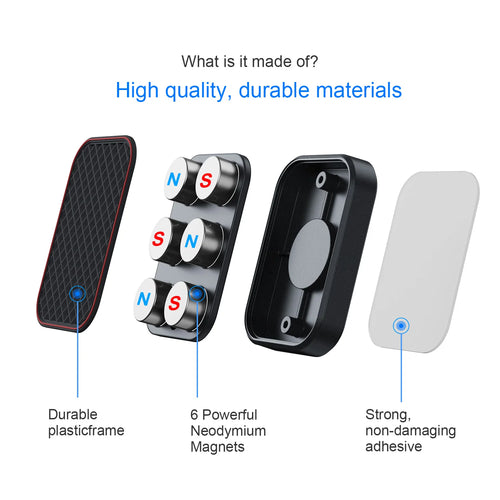 Magnetic Car Phone Mount - Universal Dashboard Holder